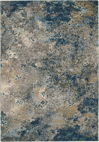 Nourison Home Artworks ATW02 Blue Grey Contemporary Loom-woven Rug