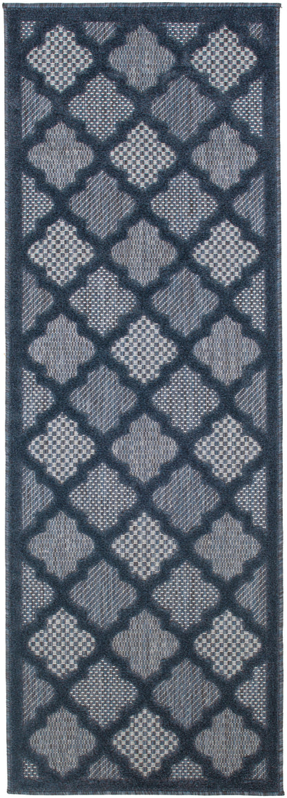 Nourison Home Easy Care NES01 Navy Blue Contemporary Flat Weave Rug