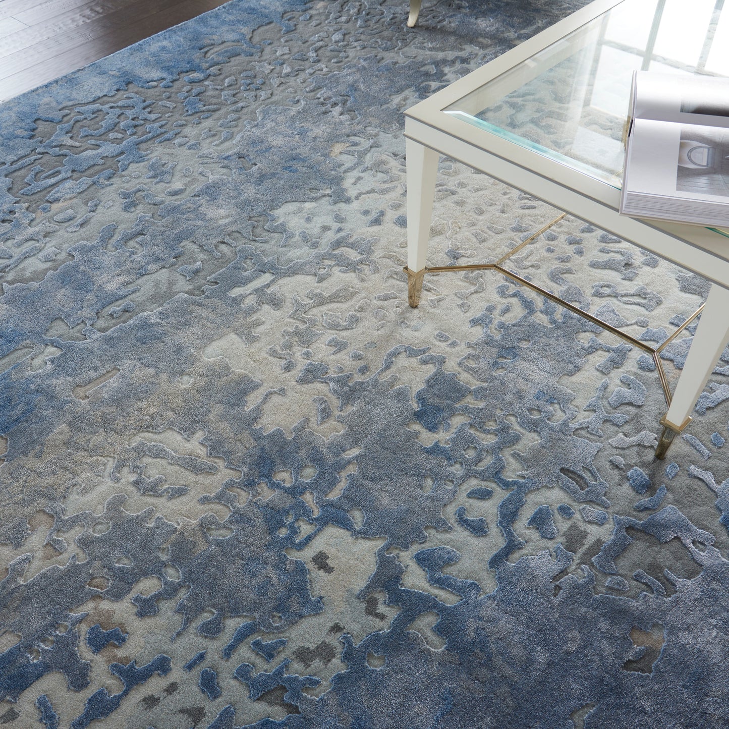 Nourison Home Prismatic  Denim  Contemporary