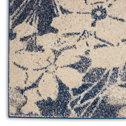 Nourison Home Tranquil  Beige Navy  Contemporary