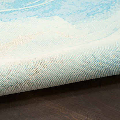 Nourison Home Color Splash  Ivory Blue  Contemporary