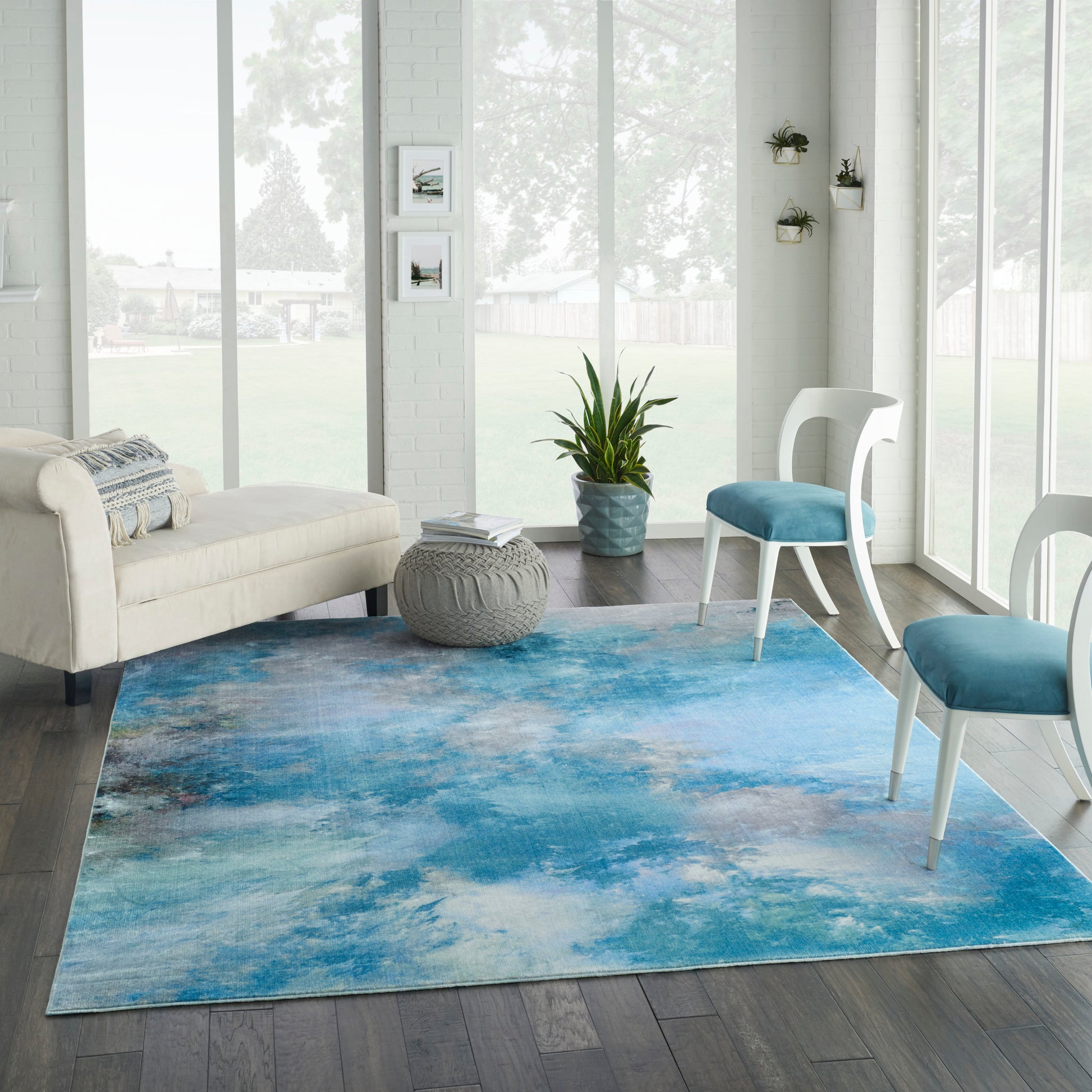 Nourison Home Le Reve  Seafoam  Contemporary