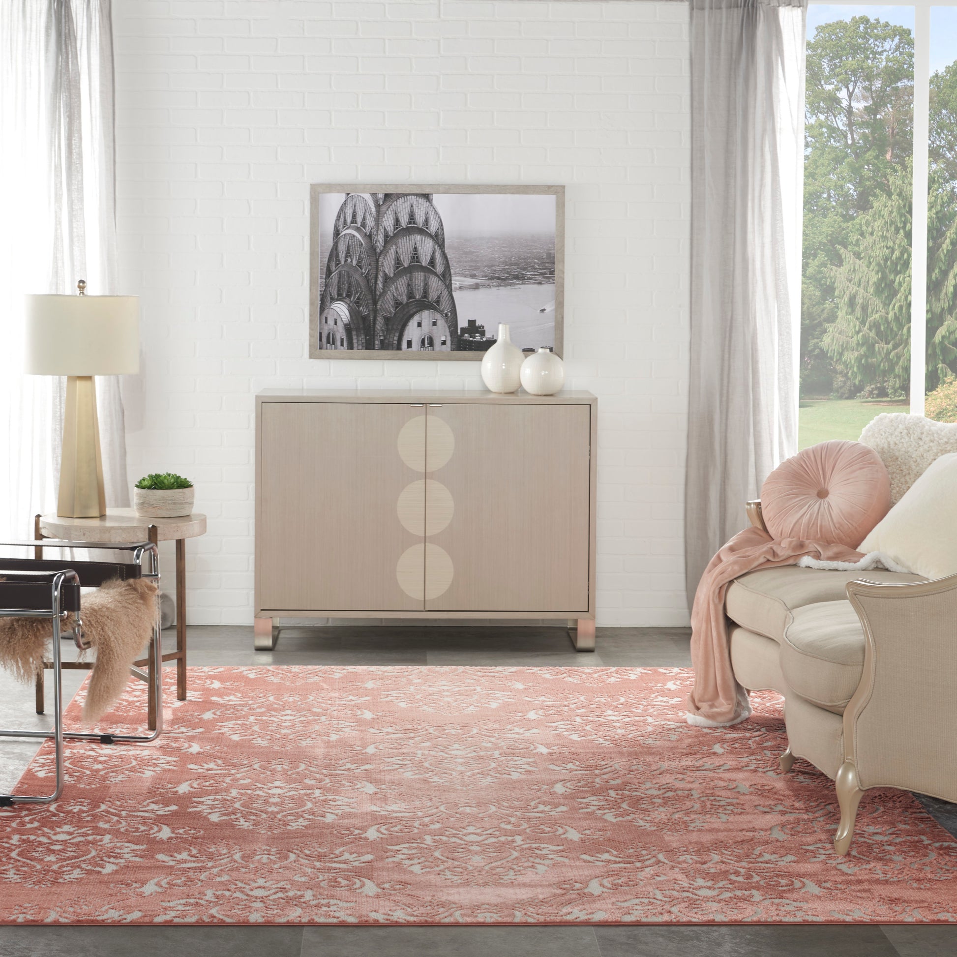 Nourison Home Elation  Brick Ivory  Traditional