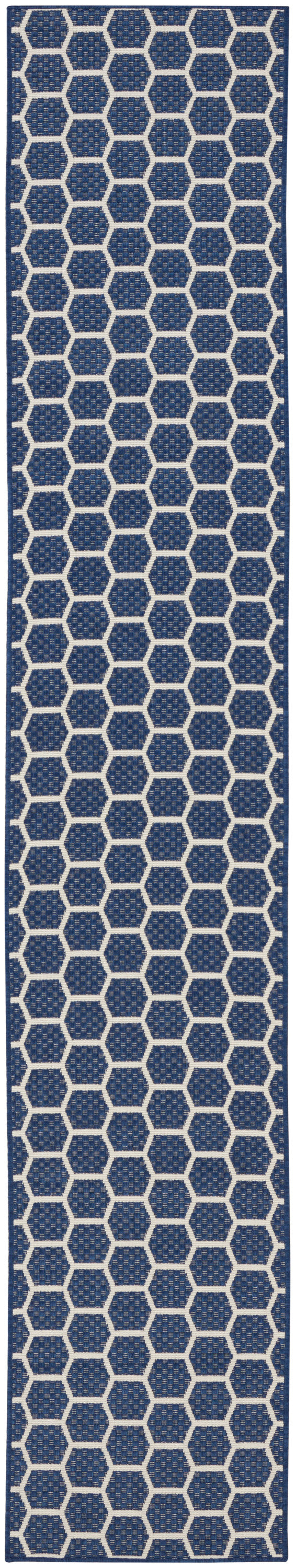 Nourison Home Twist Reversible TWS01 Navy Contemporary Loom-woven Rug