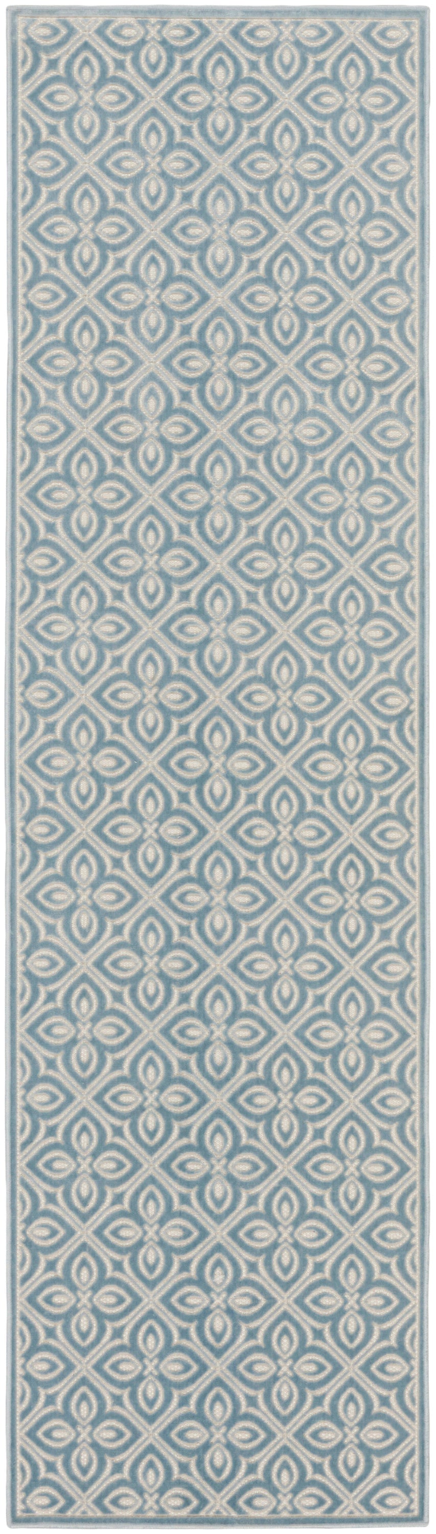 Nourison Home Washable Charm WCH03 Blue Ivory Contemporary Machine Woven Rug
