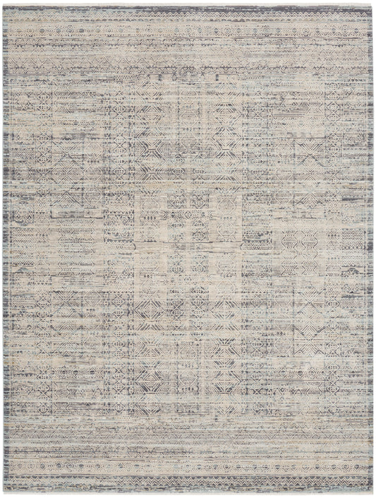 Nourison Home Lynx  Ivory Blue  Transitional