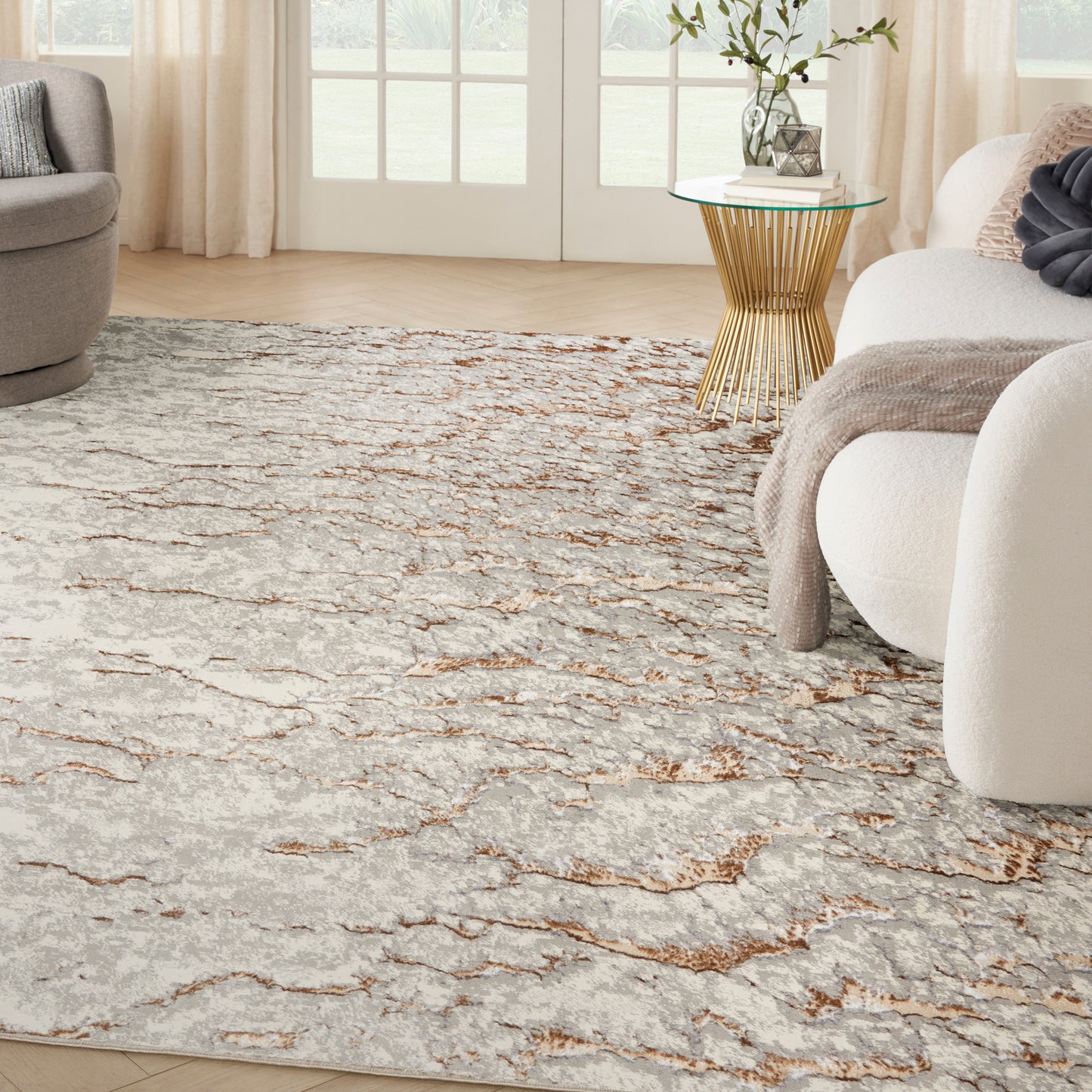 Nourison Home Glow  Grey Mocha  Contemporary