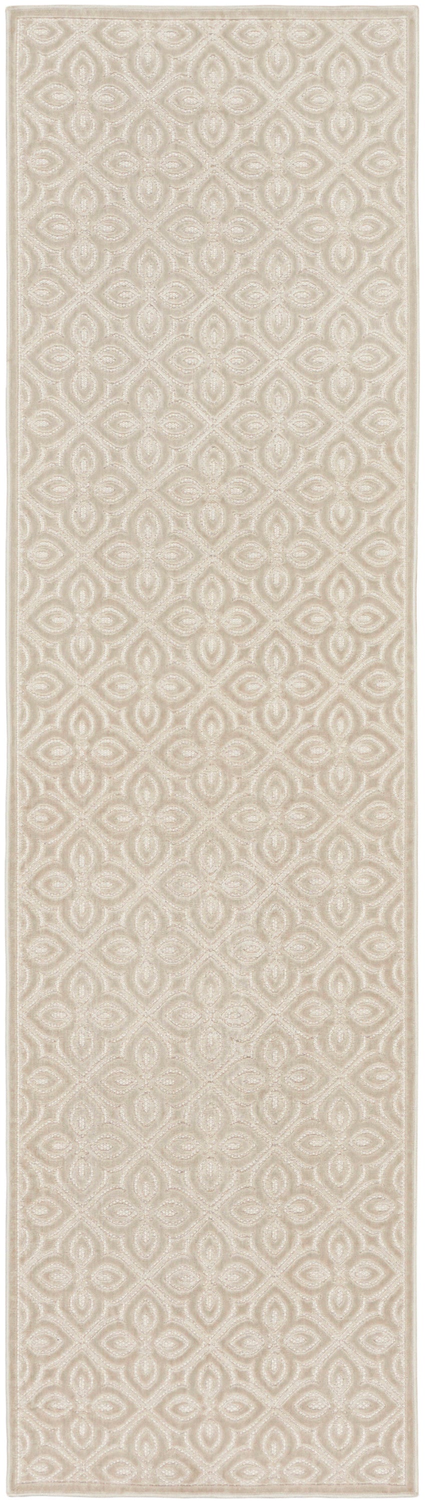 Nourison Home Washable Charm WCH03 Silver Ivory Contemporary Machine Woven Rug
