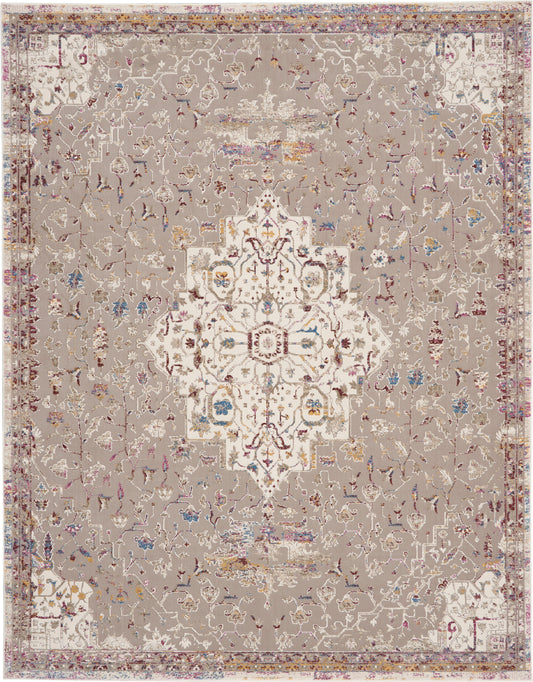 Nourison Home Melody  Grey Multicolor  Traditional