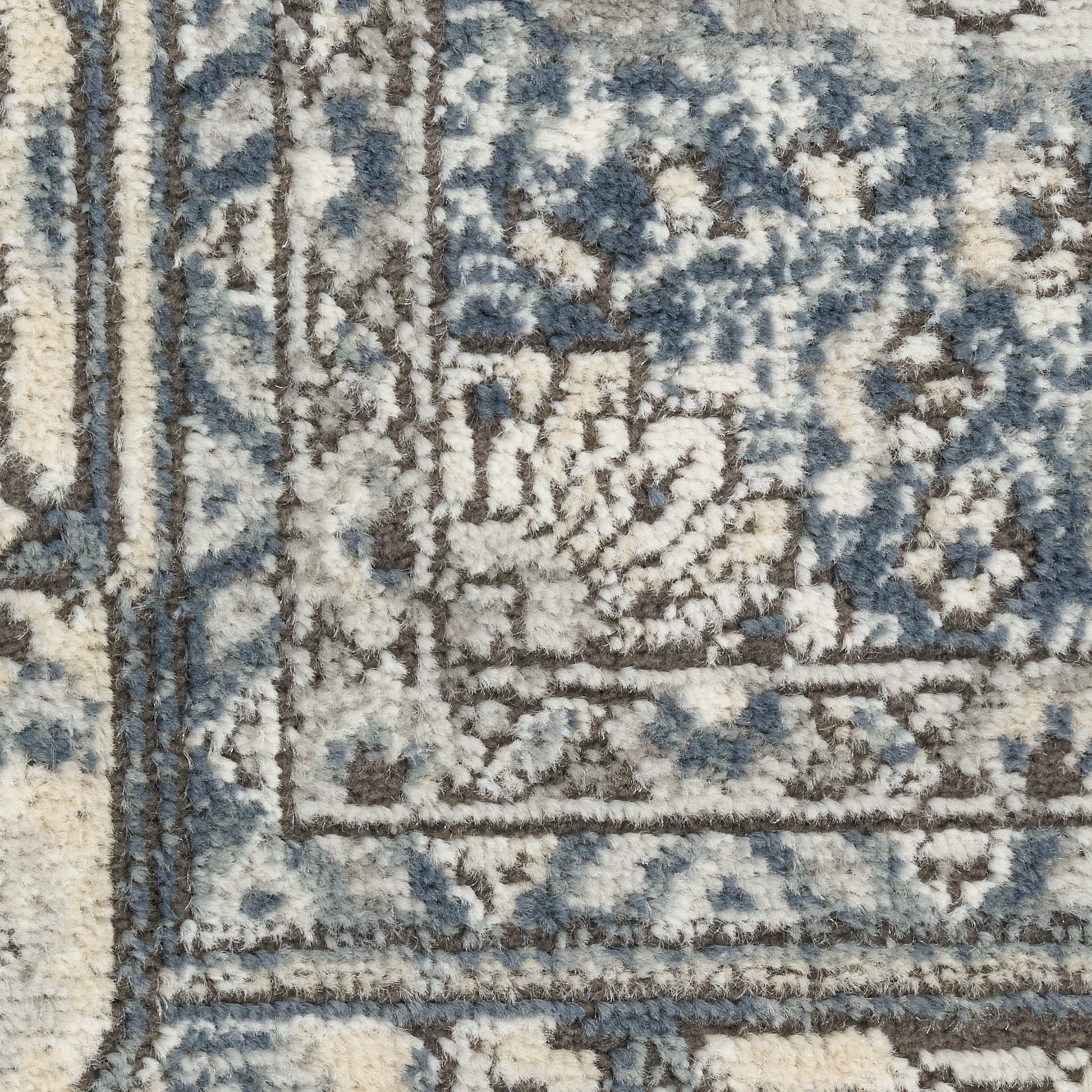 Nourison Home Quarry  Ivory Navy  Traditional