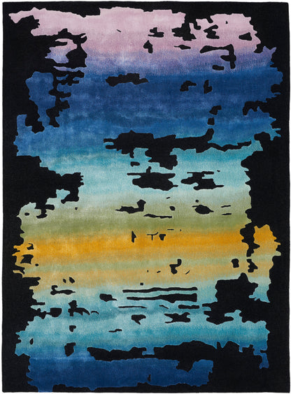 Nourison Home Prismatic PRS23 Black Multicolor Contemporary Hand Tufted Rug