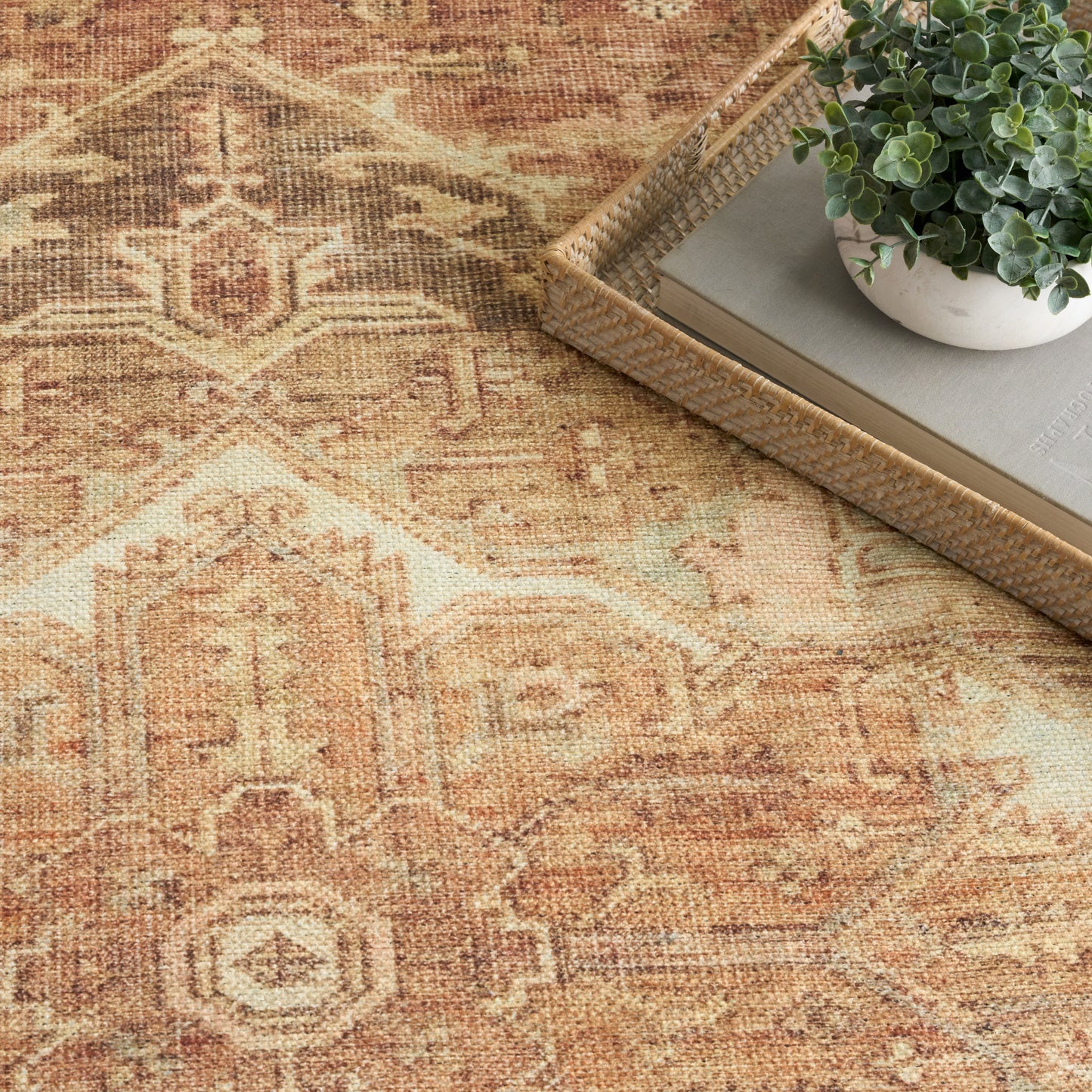Nourison Home Vintage Washables  Gold  Traditional