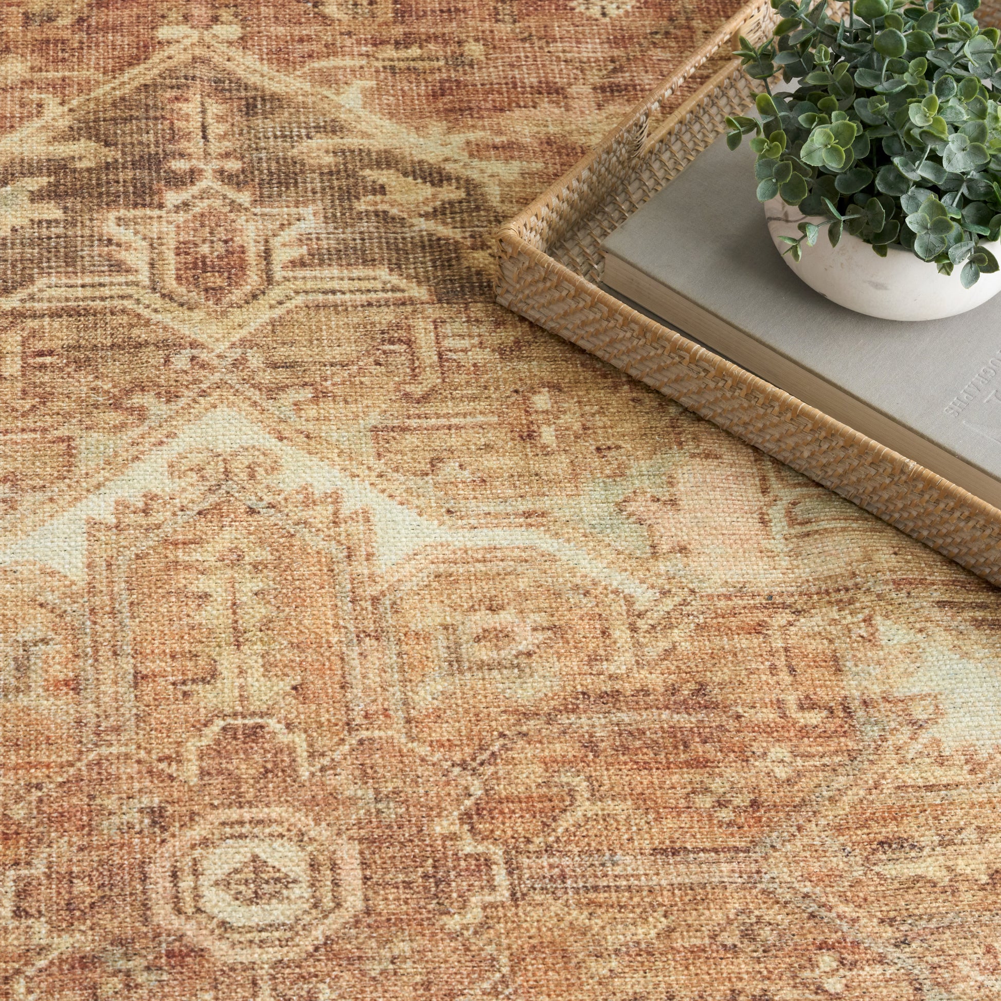 Nourison Home Vintage Washables  Gold  Traditional