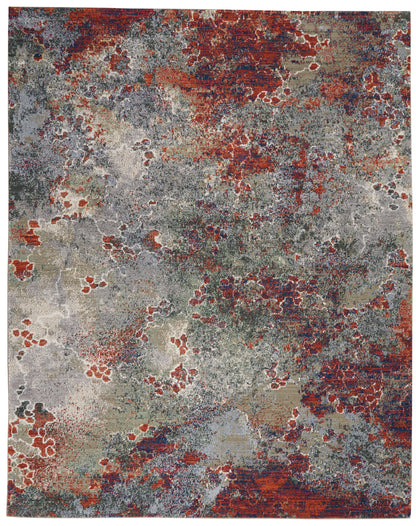 Nourison Home Artworks ATW02 Seafoam Brick Contemporary Loom-woven Rug