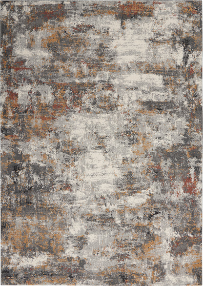 Nourison Home Tangra TNR03 Grey Multicolor Contemporary Power-loomed Rug