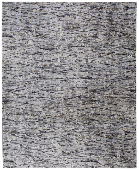 Feizy Sonora 39NXF Gray Modern/Casual/Industrial Machinemade Rug