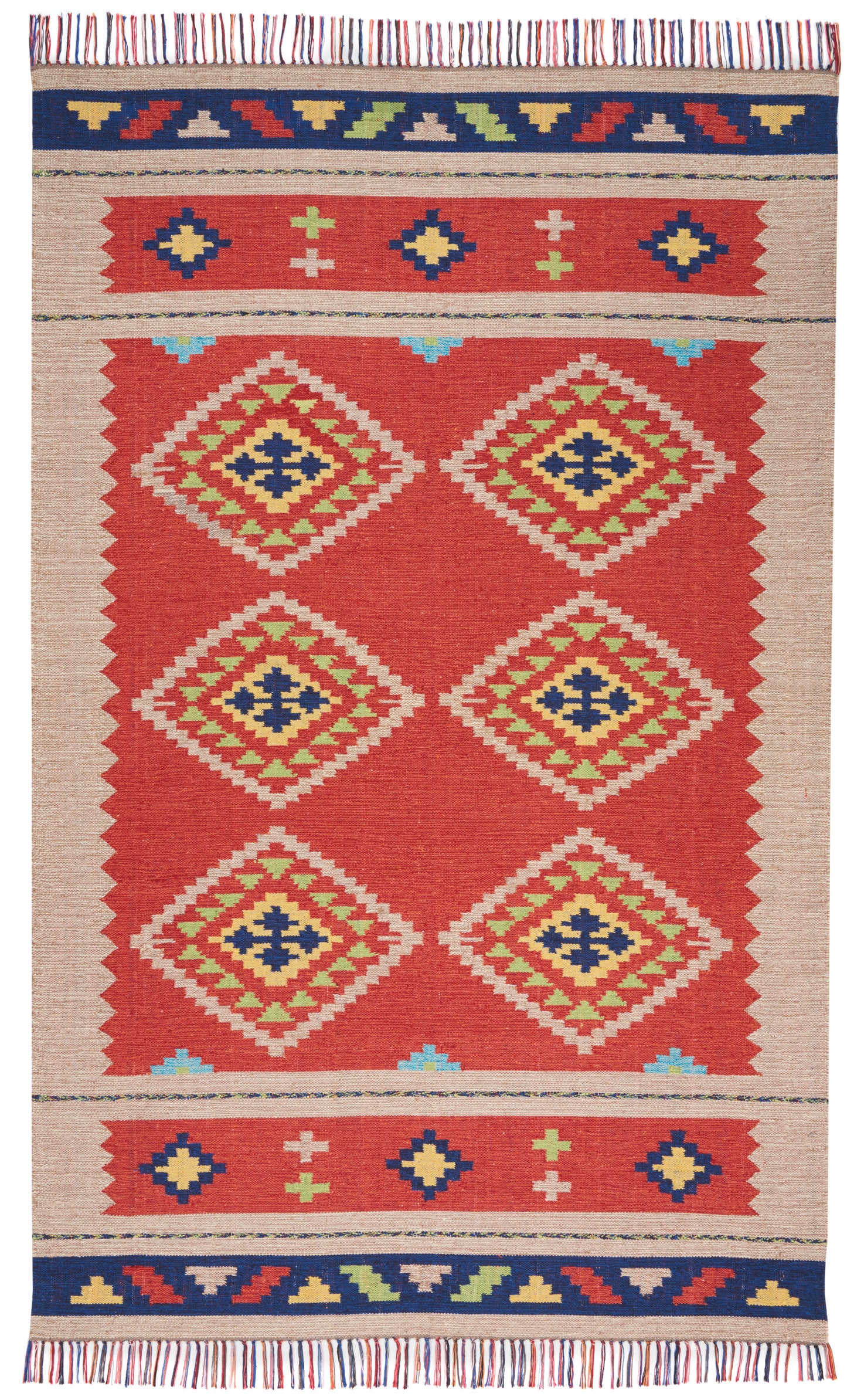 Nourison Home Baja  Red Beige  Transitional