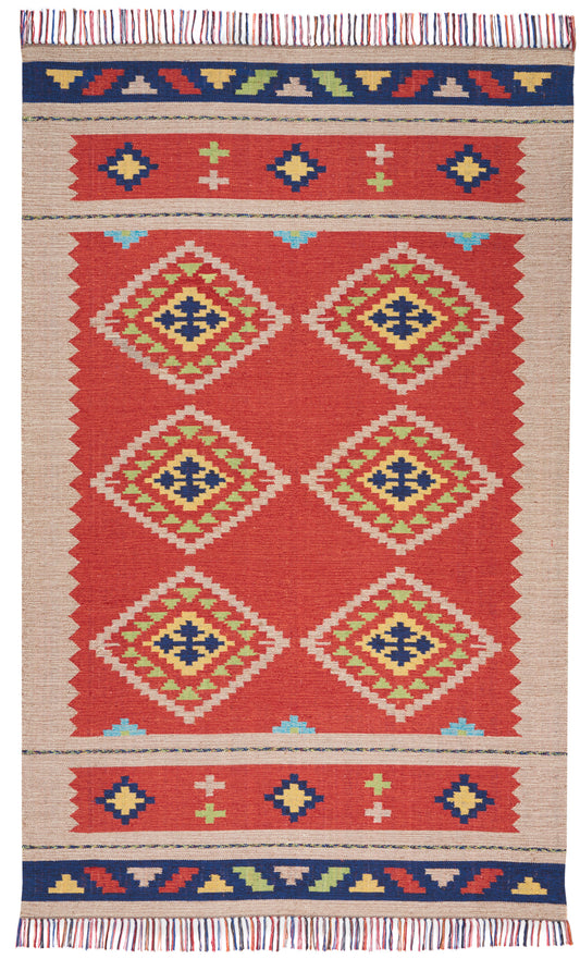 Nourison Home Baja  Red Beige  Transitional