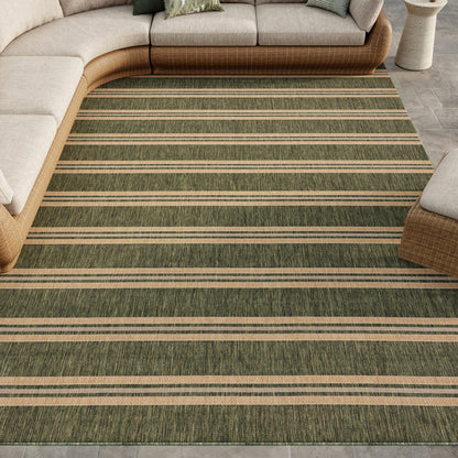 Nourison Home Horizon Indoor/Outdoor  Green  Contemporary