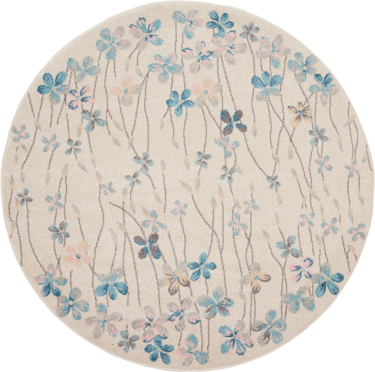 Nourison Home Tranquil TRA04 Ivory Contemporary Power-loomed Rug