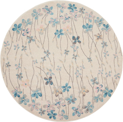 Nourison Home Tranquil TRA04 Ivory Contemporary Power-loomed Rug