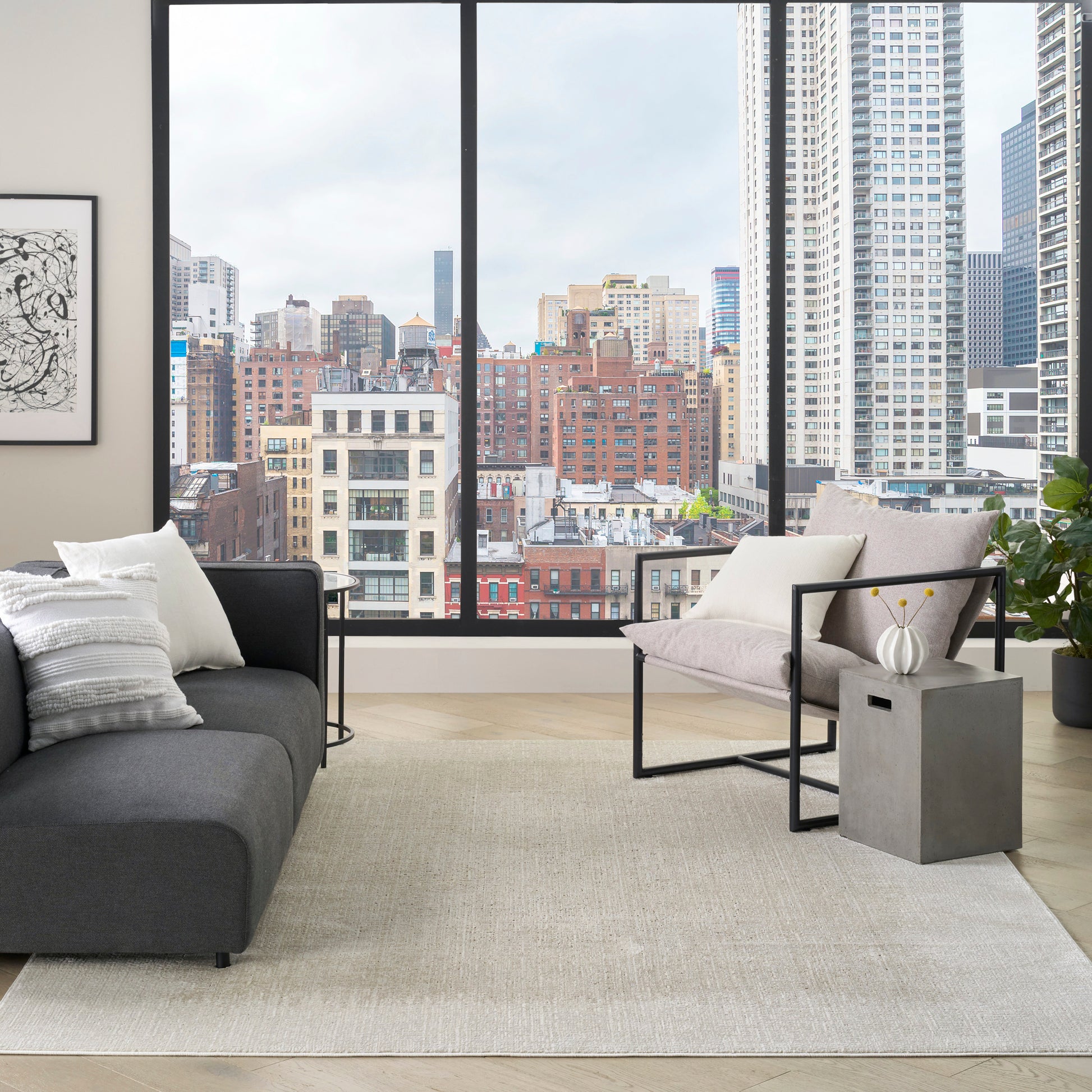 DKNY Grand Street  Ivory Beige  Contemporary