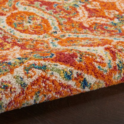 Nourison Home Allur  Red Multicolor  Transitional