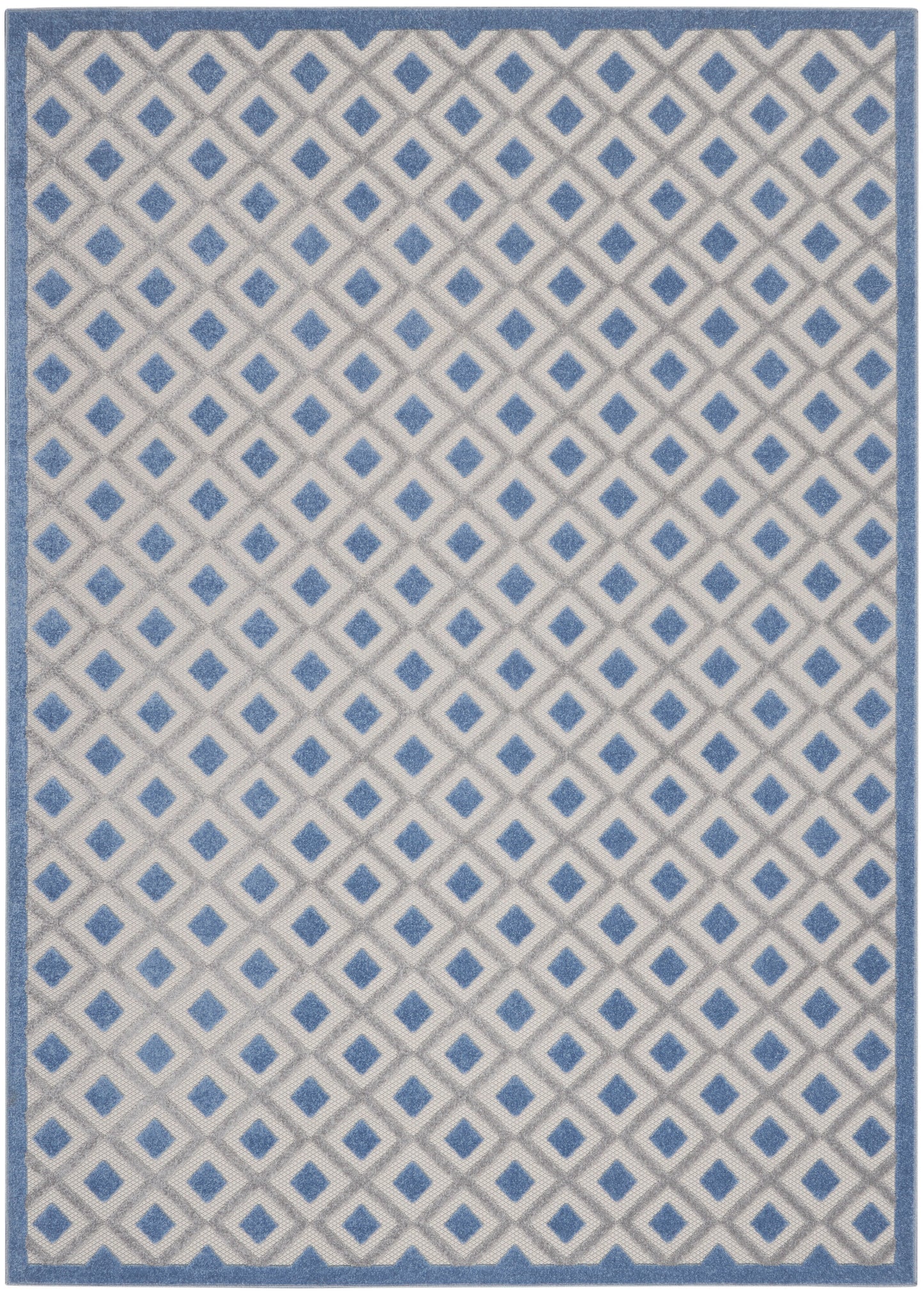 Nourison Home Aloha ALH26 Blue Grey Contemporary Power-loomed Rugs
