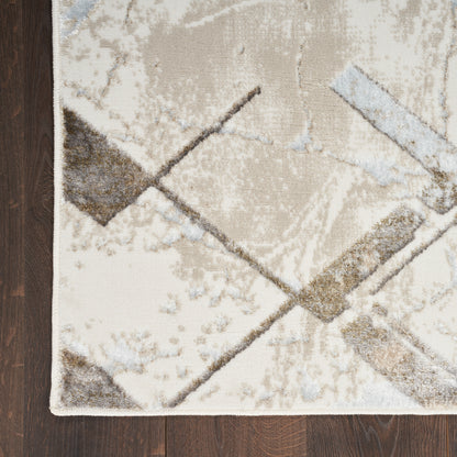Nourison Home Glitz  Ivory Grey  Contemporary