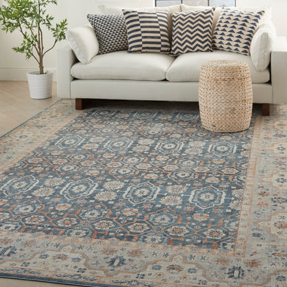 Nourison Home Malta  Blue Grey  Traditional