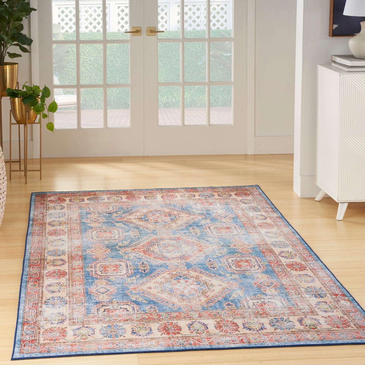 Nourison Home Fulton  Blue Ivory  Traditional