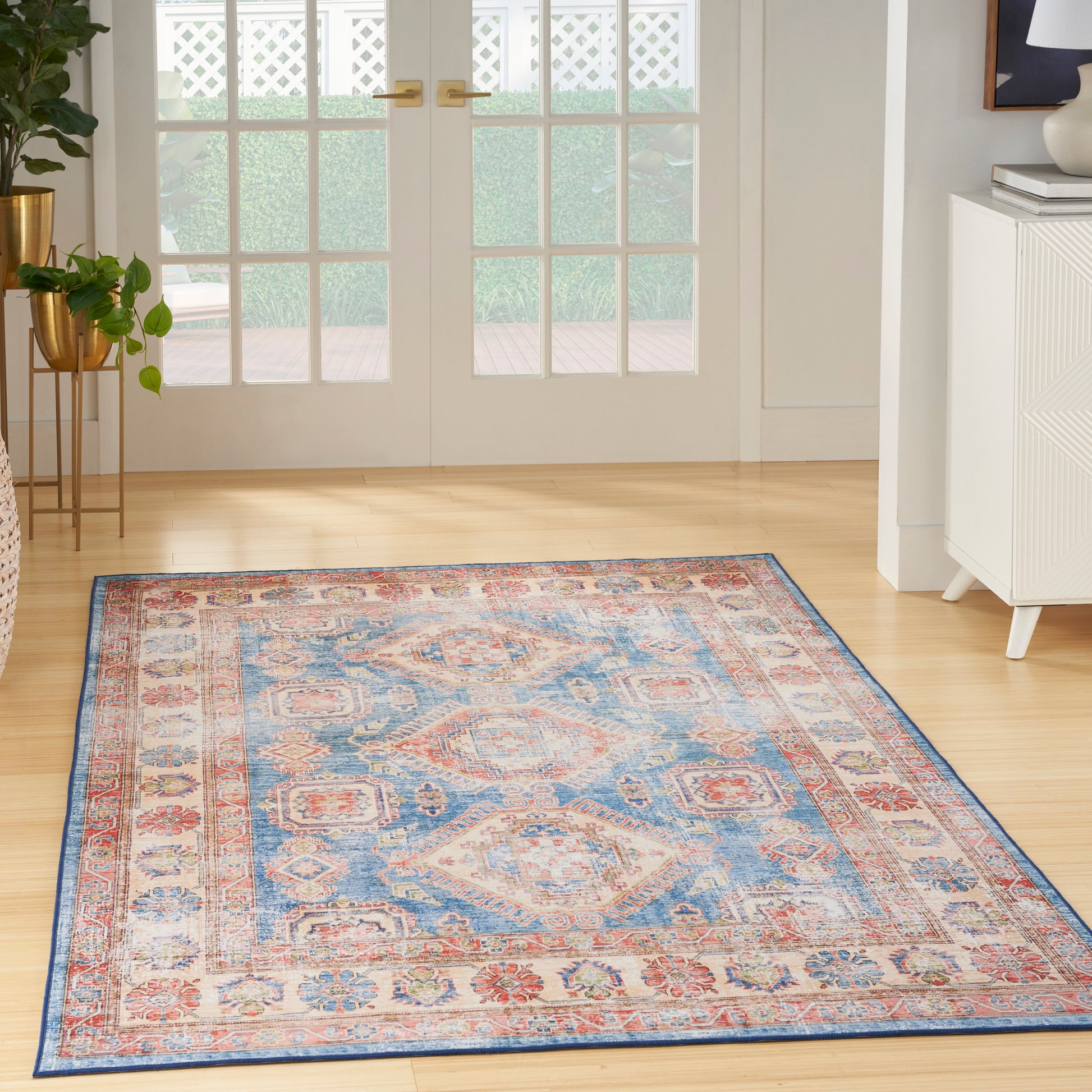 Nourison Home Fulton  Blue Ivory  Traditional