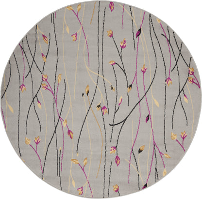 Nourison Home Grafix GRF15 Grey Contemporary Power-loomed Rug