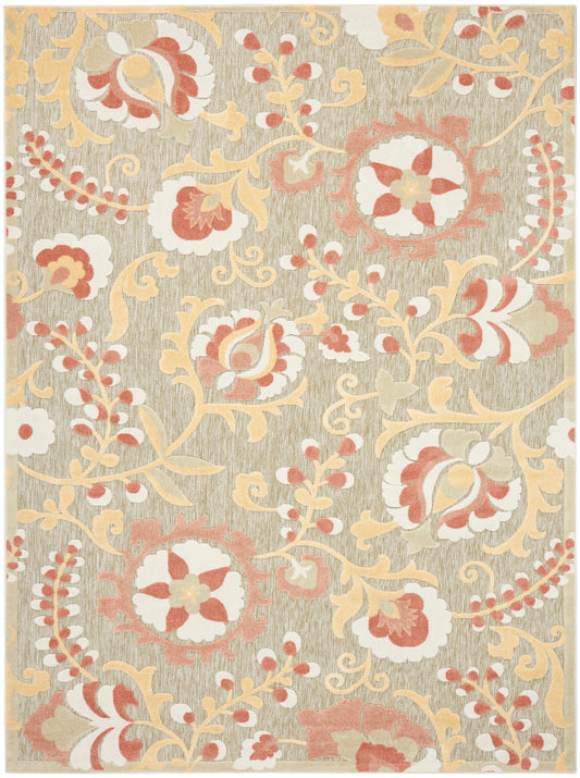 Nourison Home Aloha  Sage Rose  Contemporary