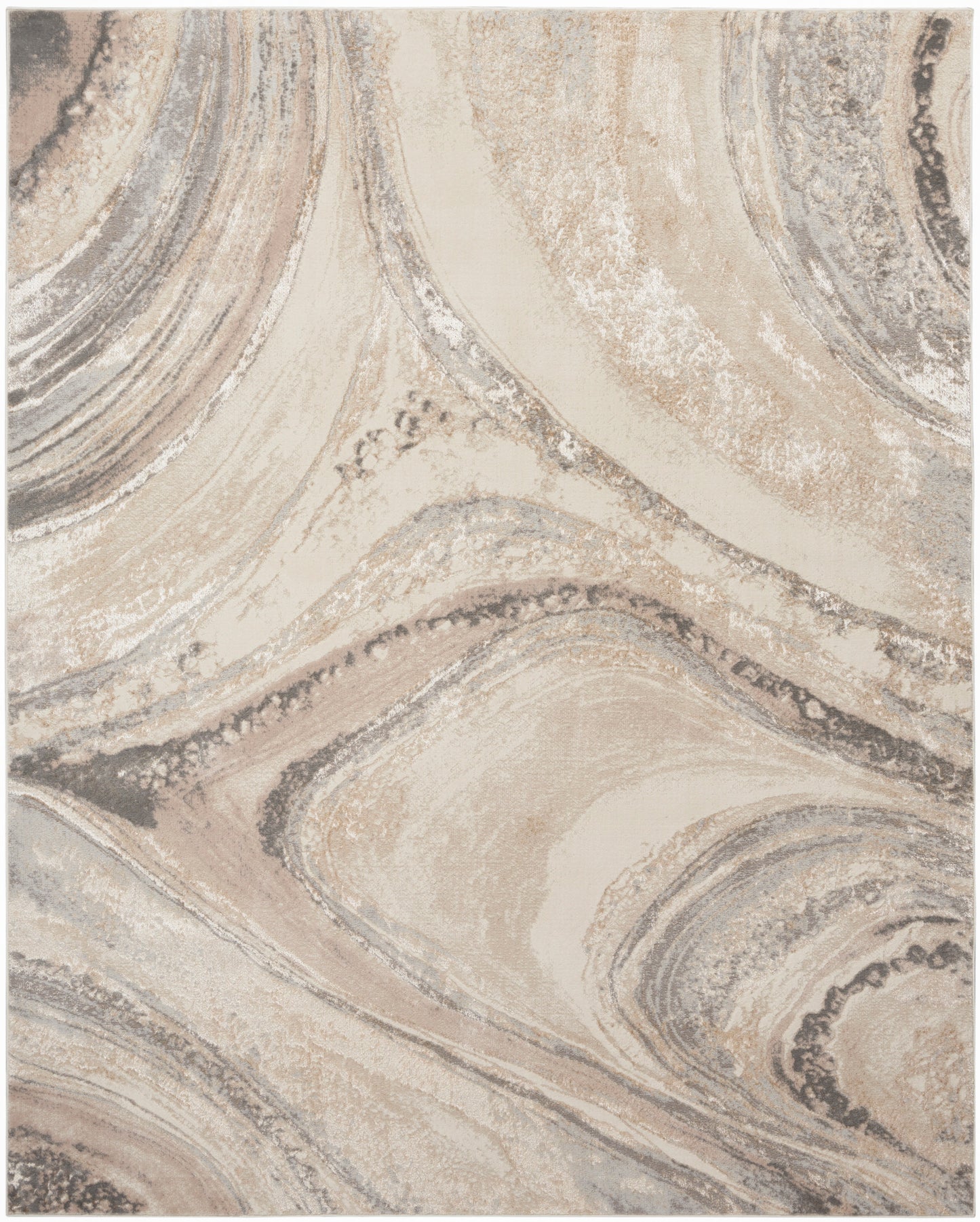 Nourison Home Splash  Cream Grey  Contemporary