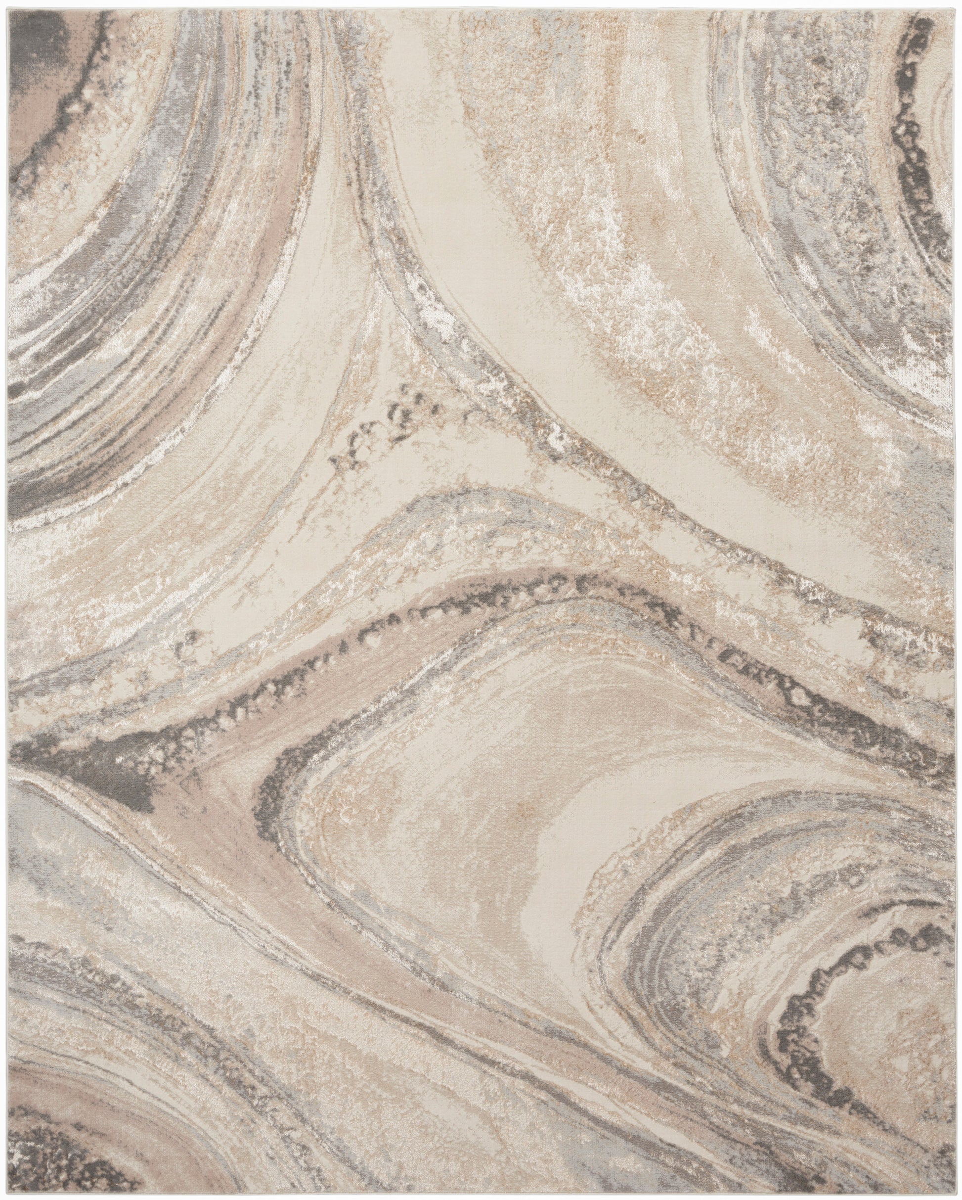 Nourison Home Splash  Cream Grey  Contemporary