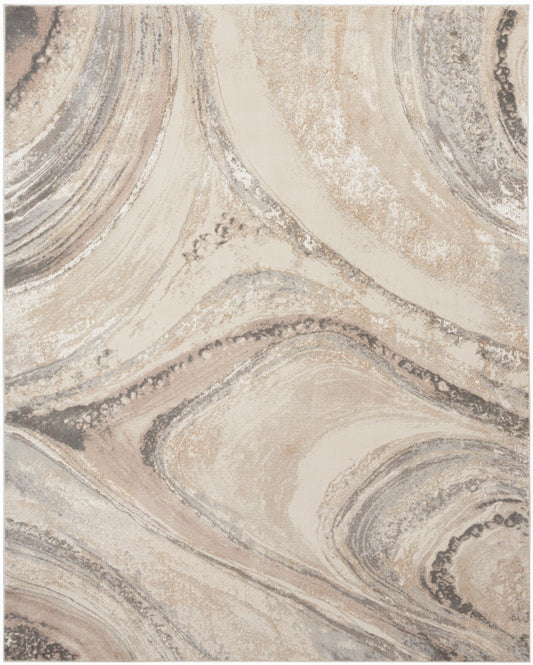 Nourison Home Splash  Cream Grey  Contemporary