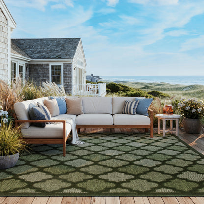 Nourison Home Easy Care  Green  Contemporary