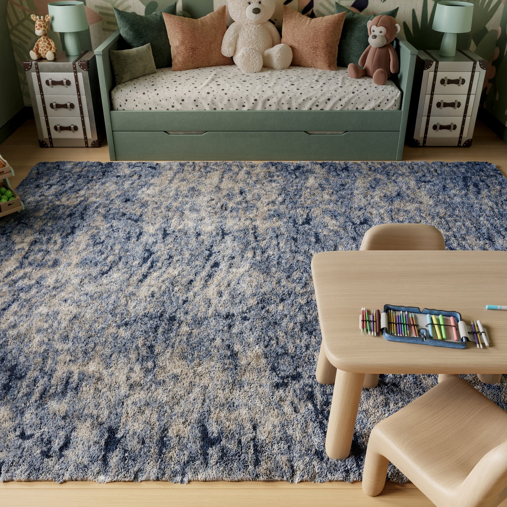 Nourison Home Dreamy Shag  Light Blue  Contemporary