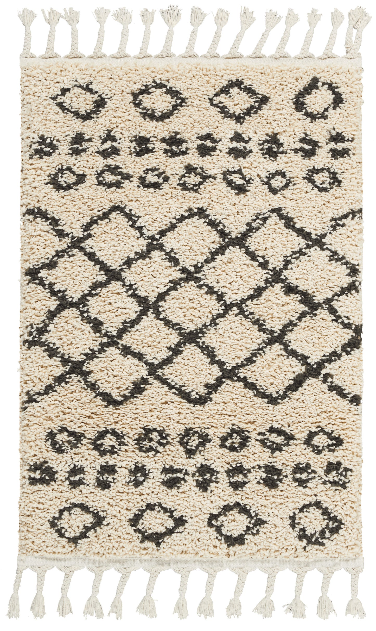 Nourison Home Moroccan Shag MRS02 Cream Transitional Power-loomed Rug