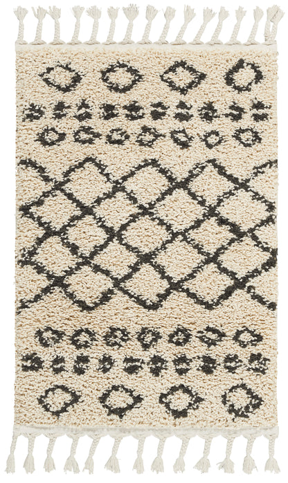 Nourison Home Moroccan Shag MRS02 Cream Transitional Power-loomed Rug