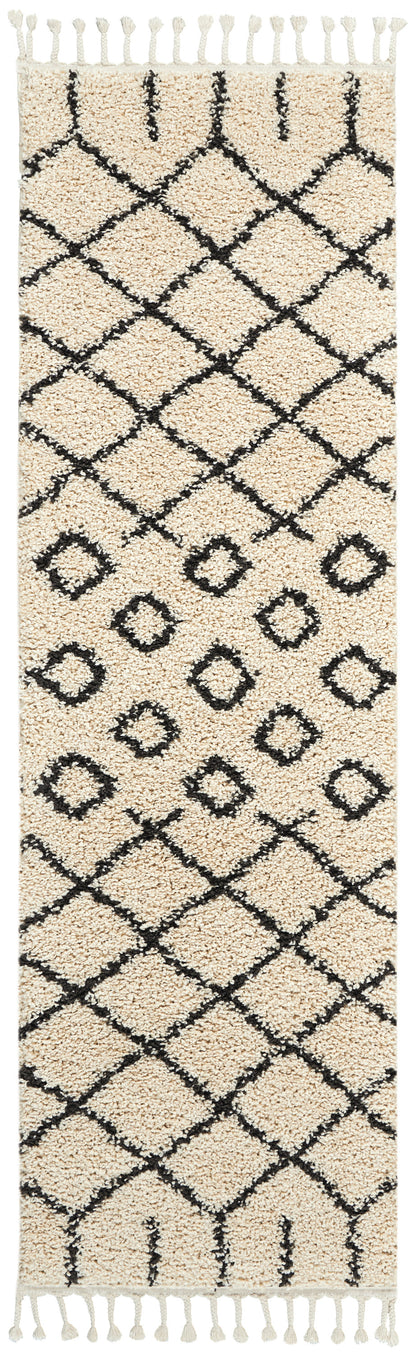 Nourison Home Moroccan Shag MRS01 Cream Transitional Power-loomed Rug
