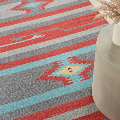 Nourison Home Baja  Grey Red  Transitional