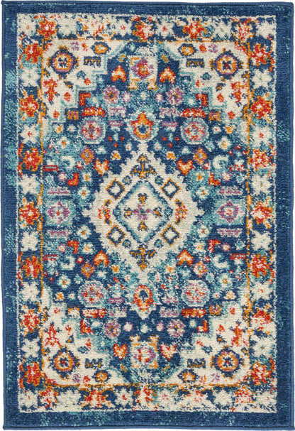 Nourison Home Passion PSN29 Blue Multicolor Transitional Power-loomed Rugs