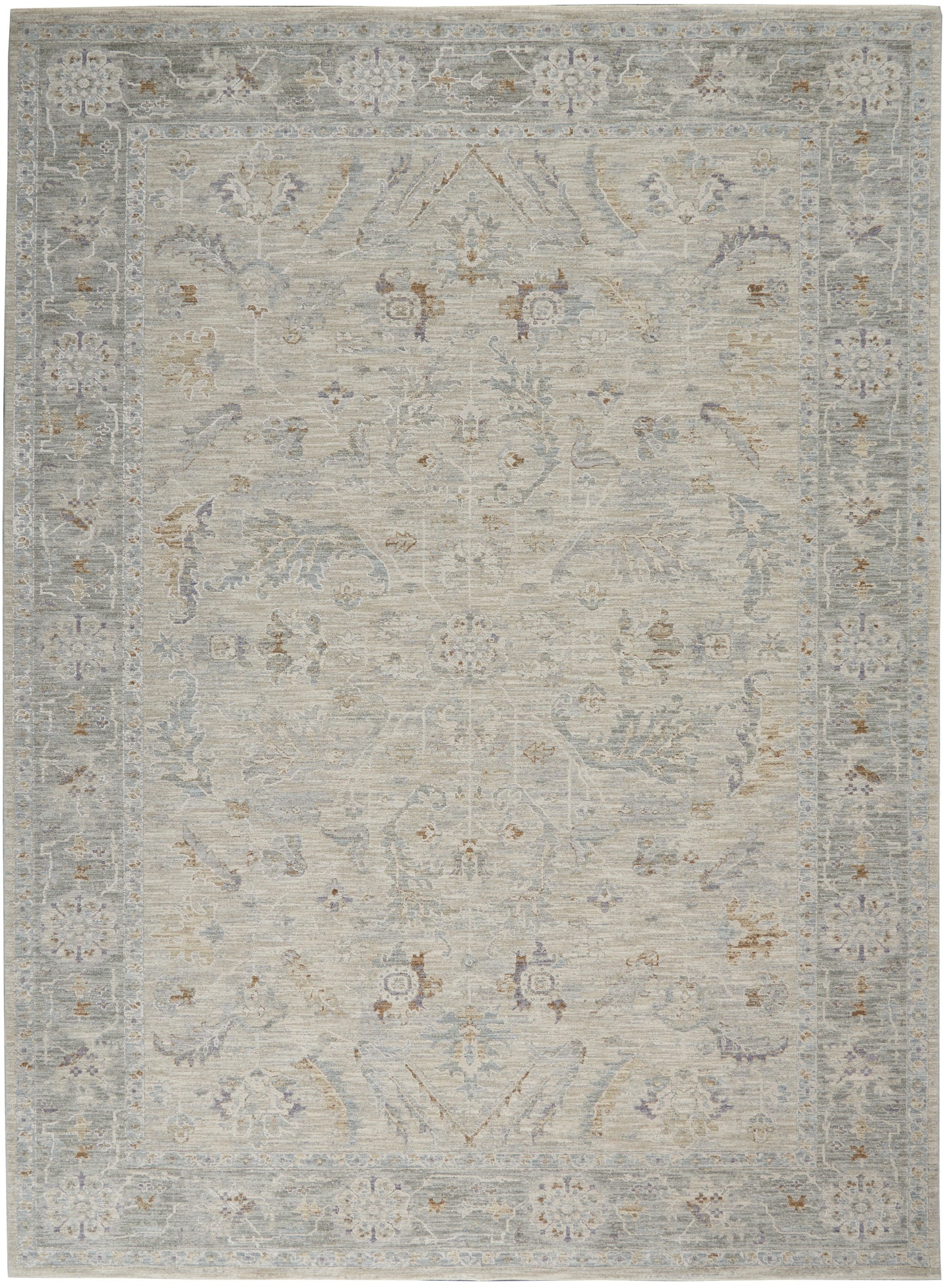 Nourison Home Infinite IFT01 Light Grey Traditional Power-loomed Rug