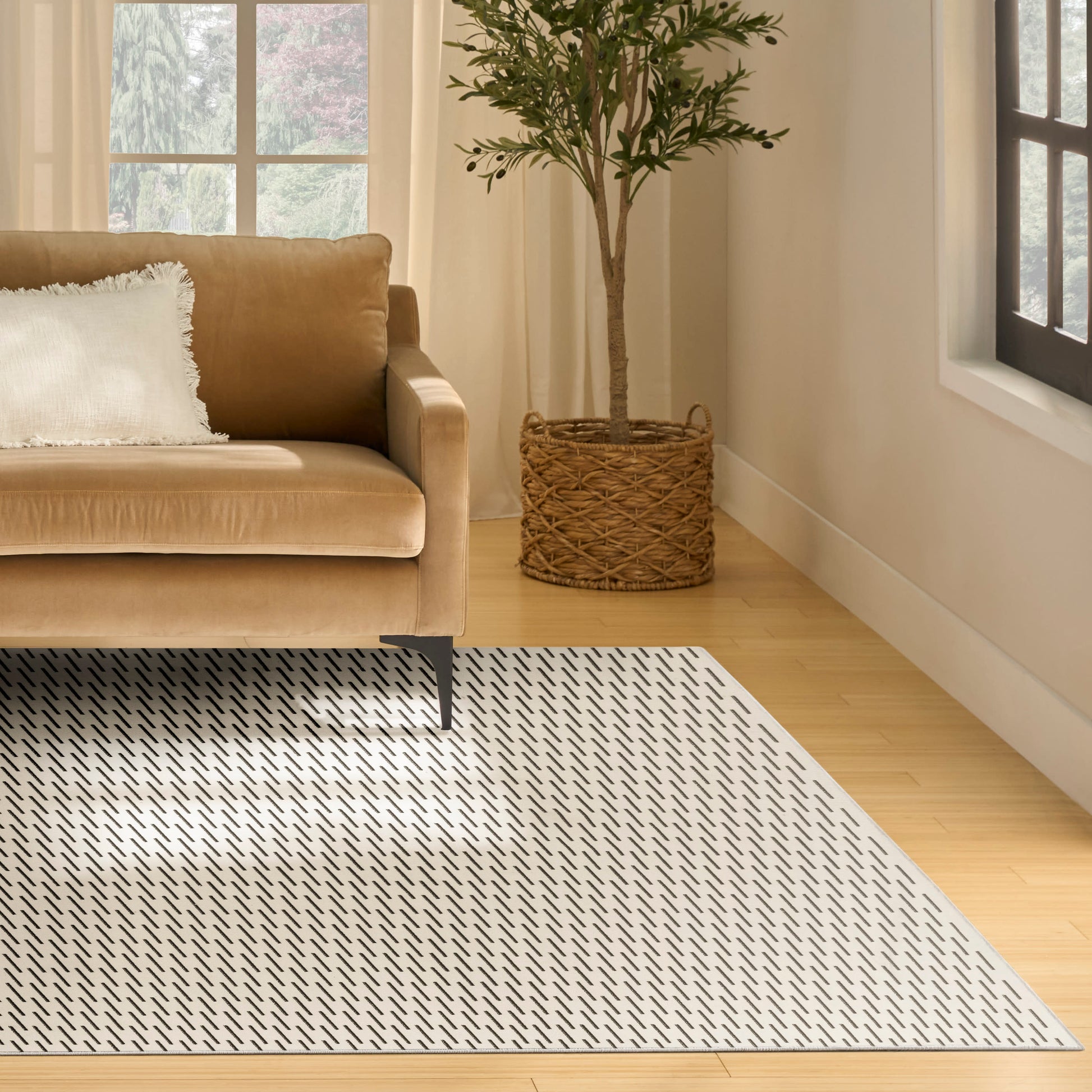 Nourison Home Nordic  Ivory Black  Contemporary