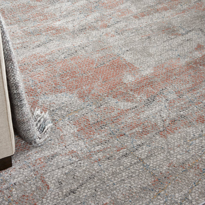 Nourison Home Rustic Textures  Light Grey Rust  Contemporary