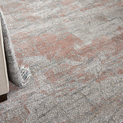 Nourison Home Rustic Textures  Light Grey Rust  Contemporary