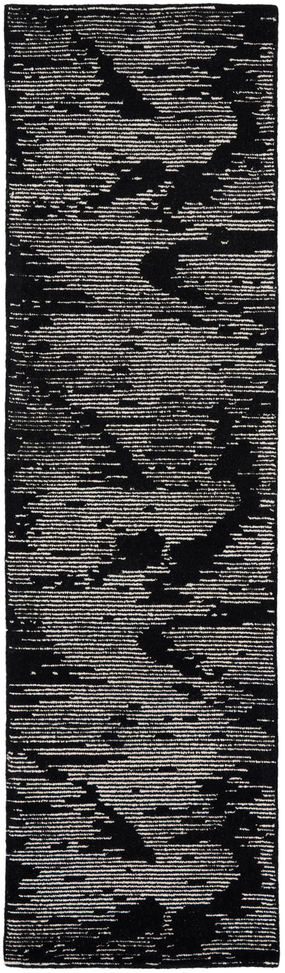 Michael Amini Ma30 Star SMR02 Black Ivory Contemporary Hand Tufted Rug
