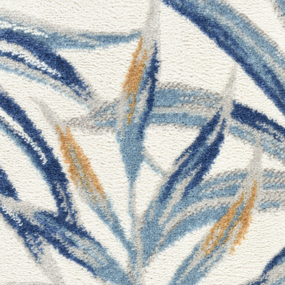 Nourison Home Seaside  Ivory Blue  Contemporary